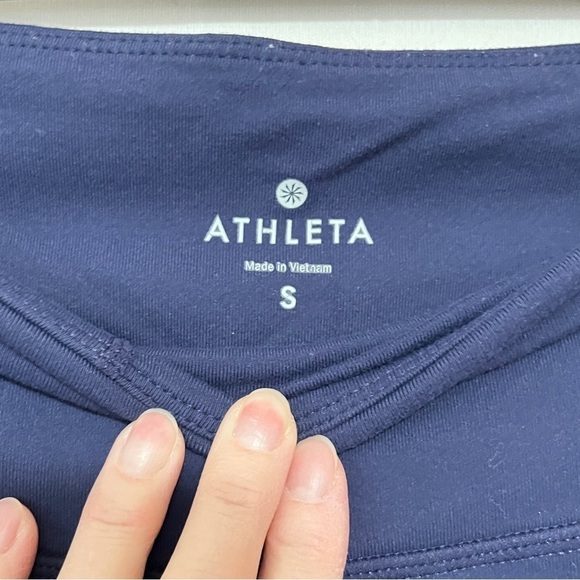 Athleta Navy Leggings with Royal Blue Stripe Size Small - Picture 5 of 9